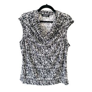 Kasper Cowels Neck Sleeveless Blouse